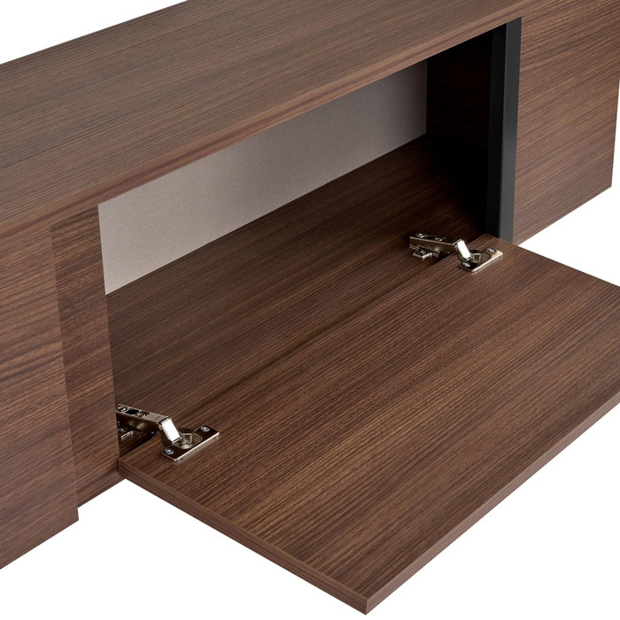 Nordure Soporte para TV Milano Nogal y Negro
